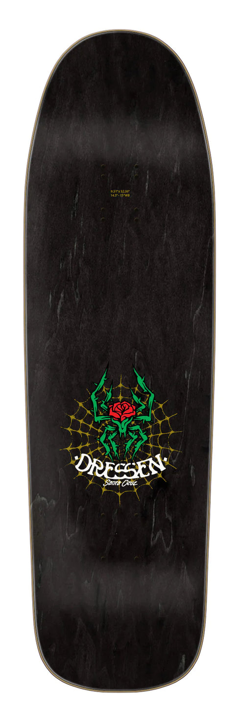 Santa Cruz - Dressen Rose Cross Two Deck (9.3")
